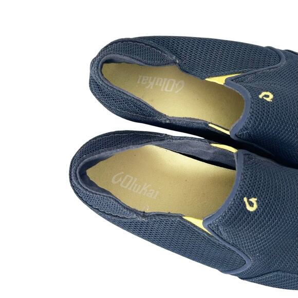 Olukai Navy Blue Nohea Mesh Slip On Sneakers Sz 5Y - Picture 2 of 7